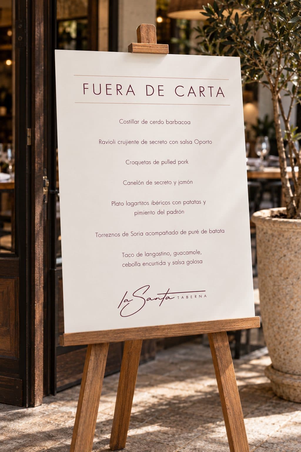 Pizarra «Fuera de carta»