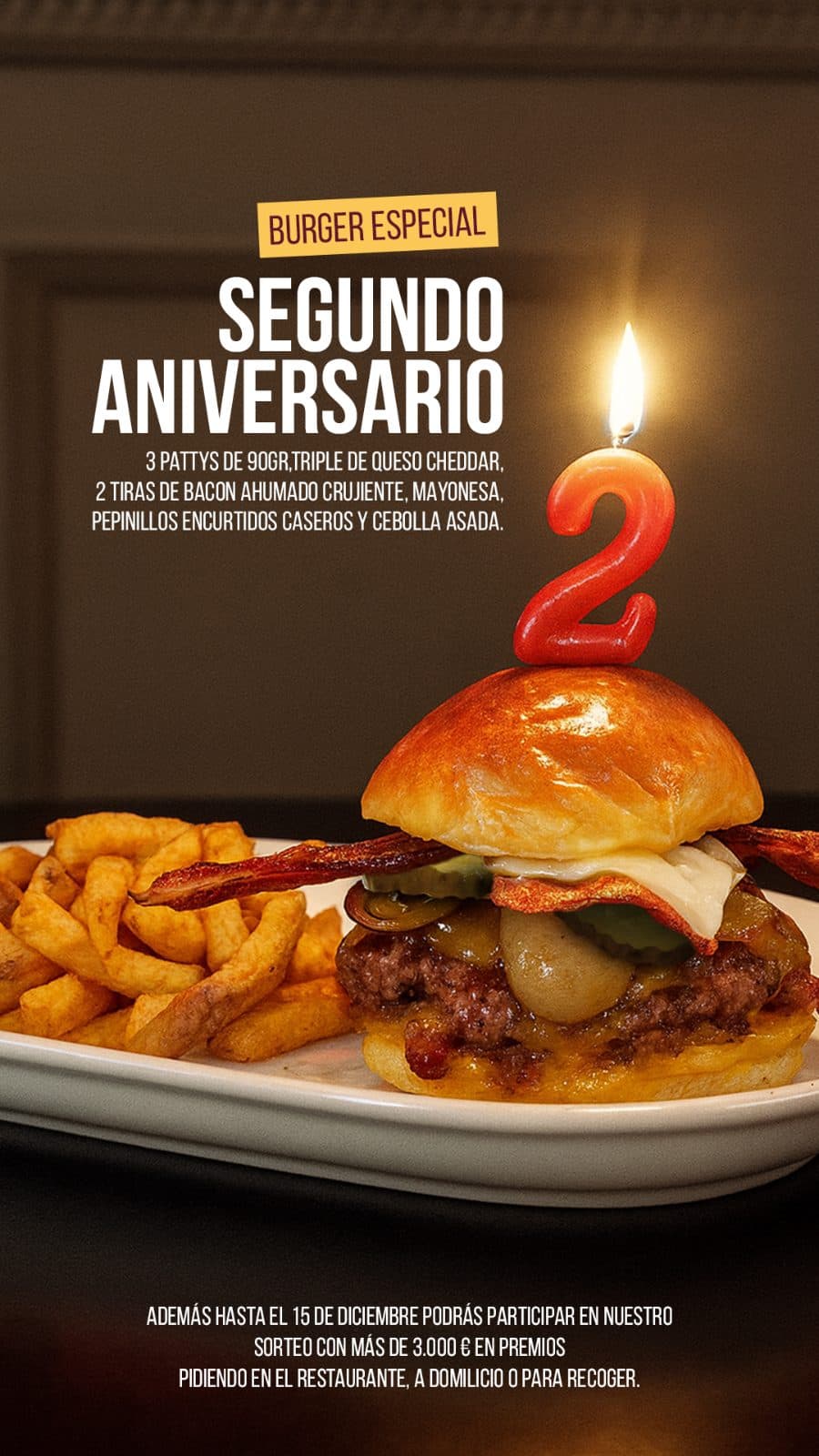 Burger especial del segundo aniversario