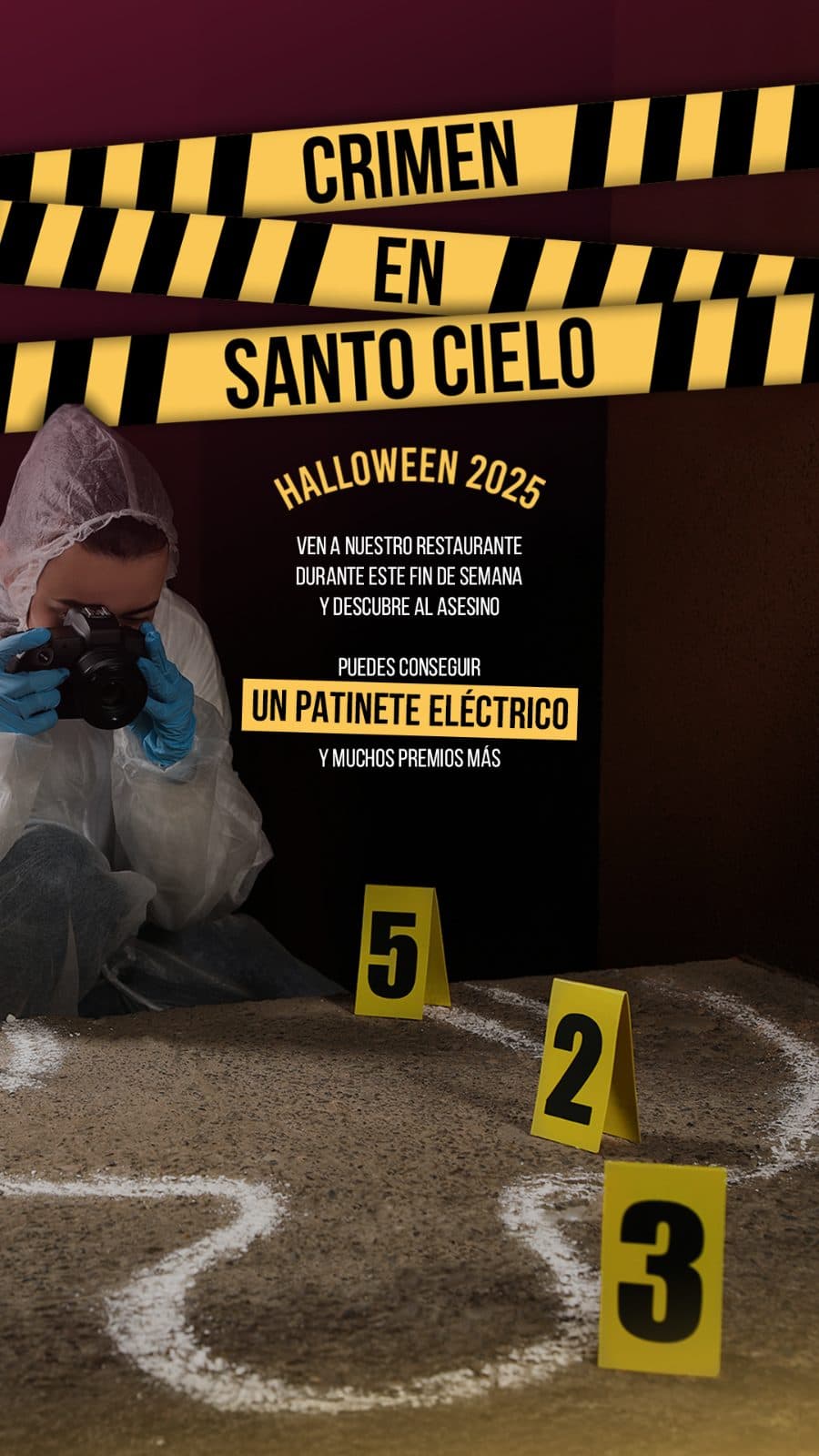 Campaña de Halloween «Crimen en Santo Cielo»